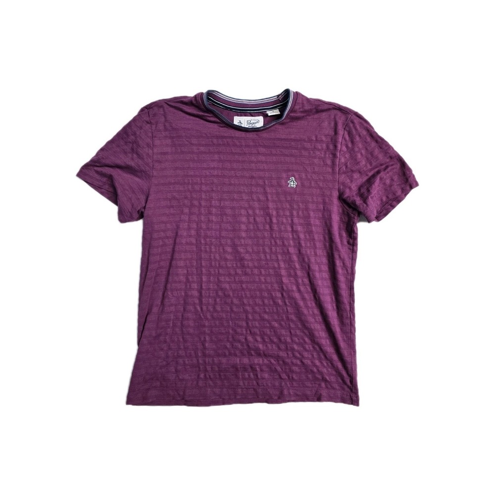Medium mens Munsingwear Original Penguin retro ringer t shirt M Purple
